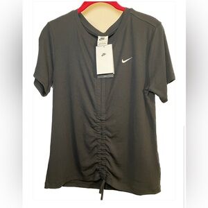 Nike NWT Women's Black Ribbed Cropped Top Size Large